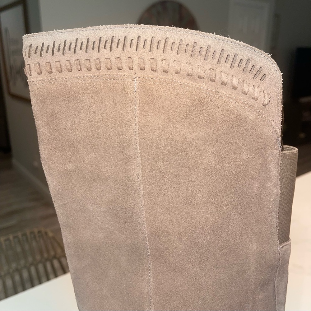 Vince Camuto “Madolee” Taupe Suede Over-the-Knee Block Heel Boots - Picture 7 of 16